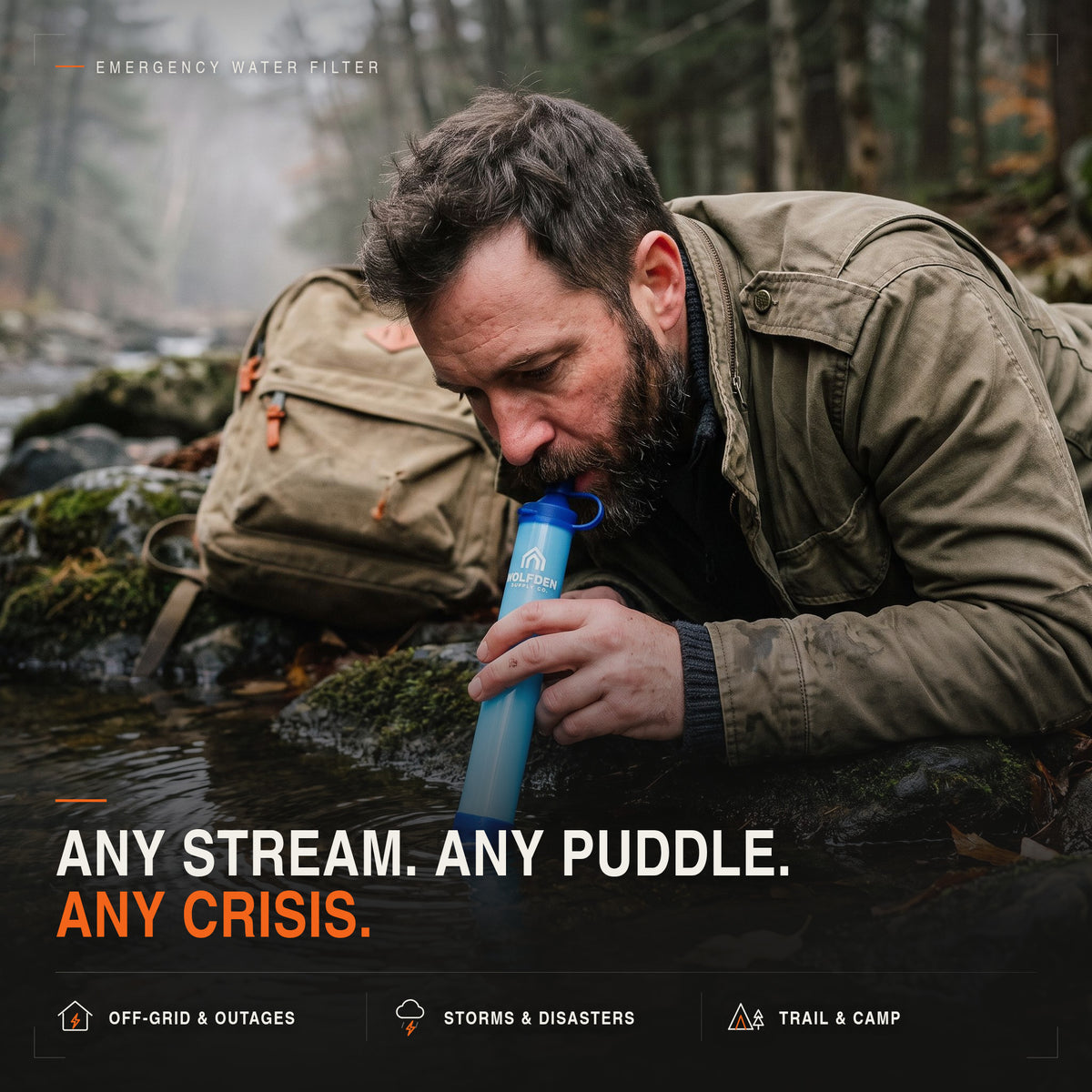 EMERGENCY WATER FILTER STRAW