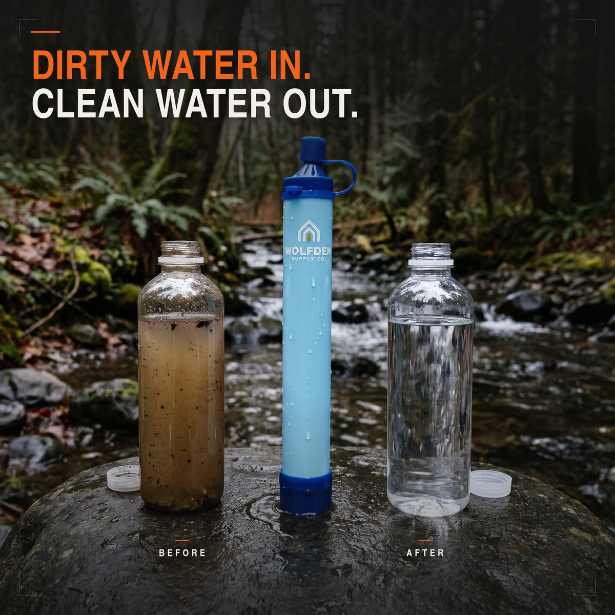 EMERGENCY WATER FILTER STRAW